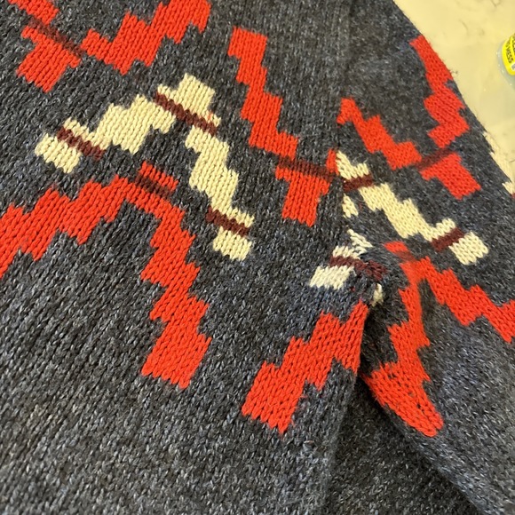 Hollister Hoodie Full Zip Sweater  Aztec Southwest Cotton Blend Pockets Y2K SZ M - Picture 7 of 10